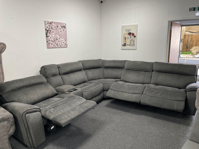 Modular Power Recliner Corner Sofa Suite #U1164