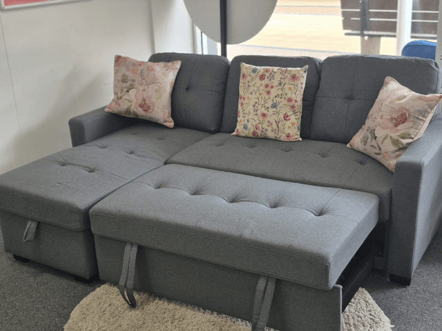 Frankie Corner Sofa Bed with Storage #FRANKIESB