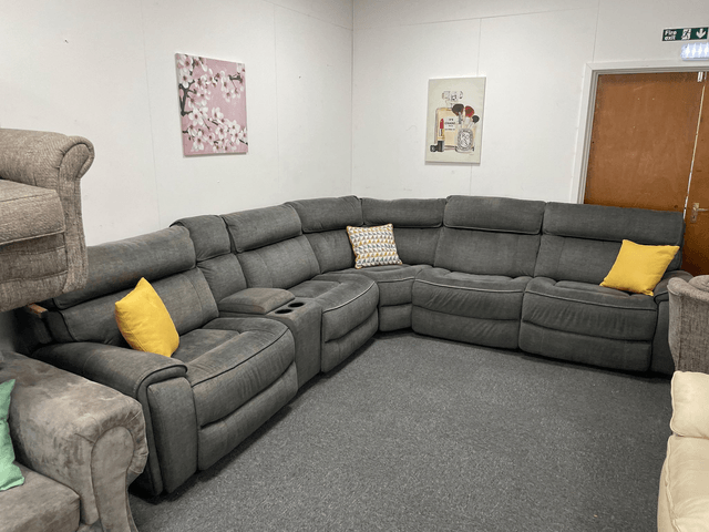 Modular Power Recliner Corner Sofa Suite #U1164
